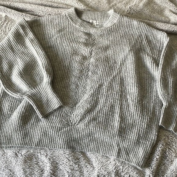 Ava & Viv Sweaters - Light Grey Crewneck Ava & Viv Sweater